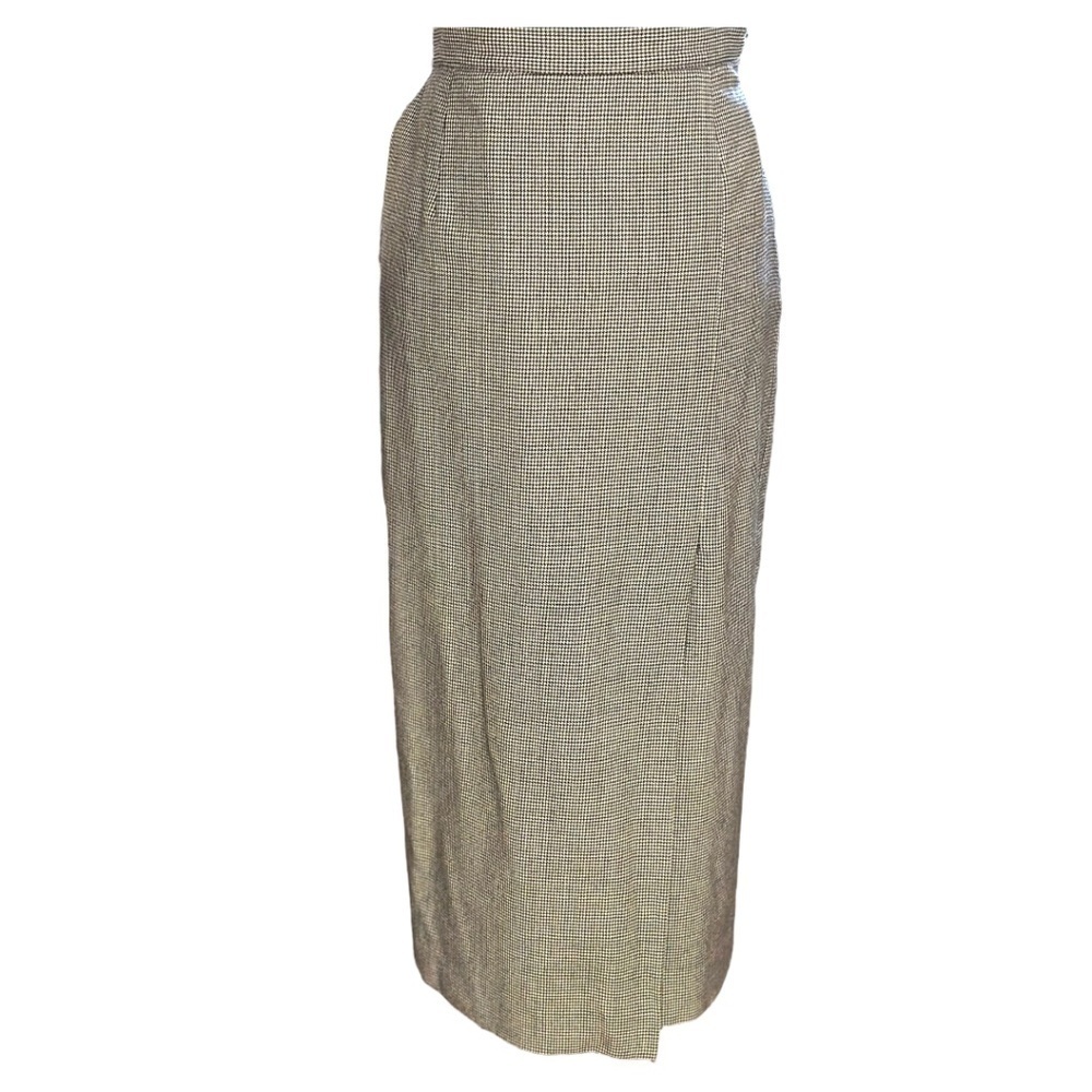 Mark Shale Vintage  Black and White Houndstooth Pencil Skirt Women's Size 6 - Picture 2 of 13